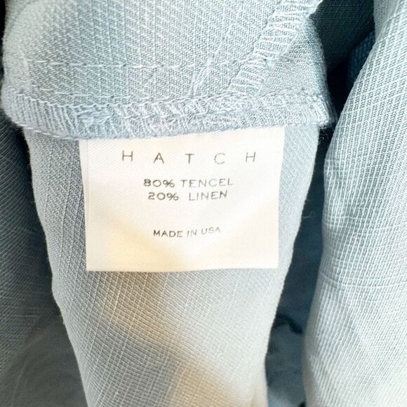 Hatch Collection The Tisha Ruffle Hem Midi Dress Maternity Sky Blue Size 2 - Med - Picture 9 of 14